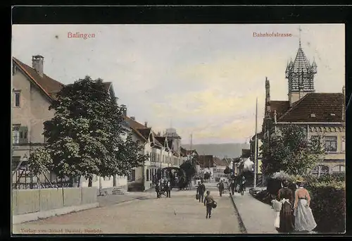 AK Balingen, Passanten in der Bahnhofstrasse