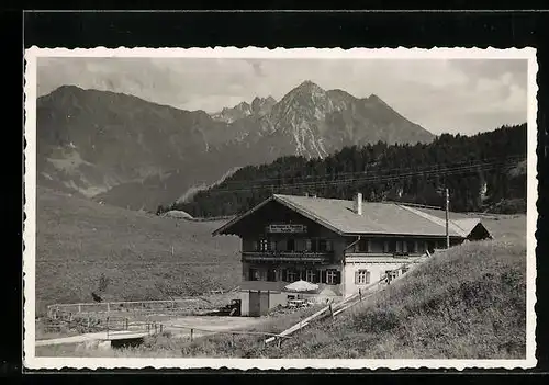 AK Obermaiselstein, Blick auf Hotel Forelle