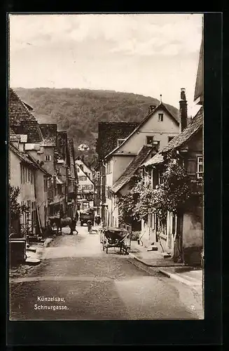 AK Künzelsau, Blick in die kleine Schnurgasse