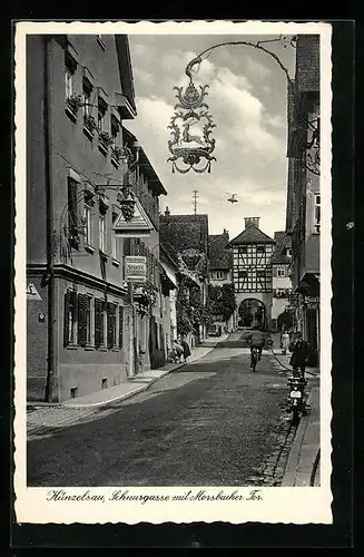 AK Künzelsau, Schnurgasse mit Morsbacher Tor