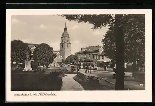 AK Friedrichroda, Strassenpartie am Wilhelmsplatz