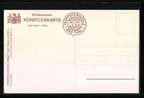 Künstler-AK Bad Thal i. Thür., Teilansicht