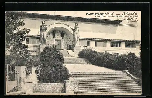 AK Darmstadt, Ernst Ludwig-Haus in der Künstlerkolonie