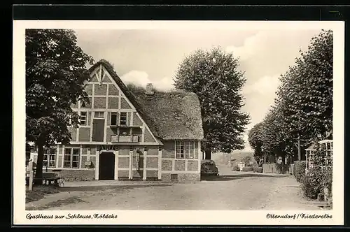 AK Otterndorf /Niederelbe, Gasthaus zur Schleuse Nöldeke