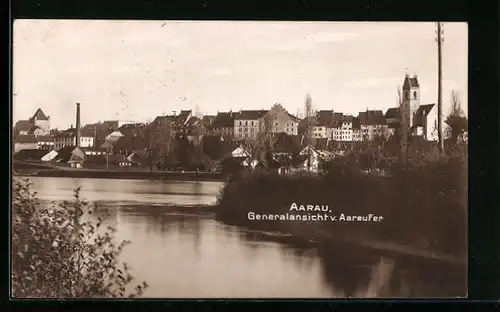 AK Aarau, Generalansicht v. Aareufer