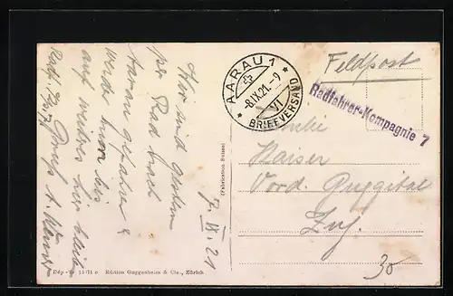 AK Aarau, Generalansicht v. Aareufer