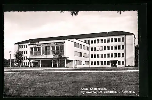 AK Aarau, Blick zum Kantonsspital, Gynäkologisch Geburtshilfl. Abteilung