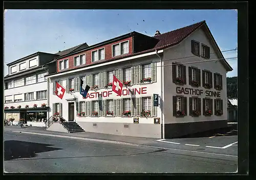 AK Unterkulm, Gasthof Sonne, Fam. H. Schweizer