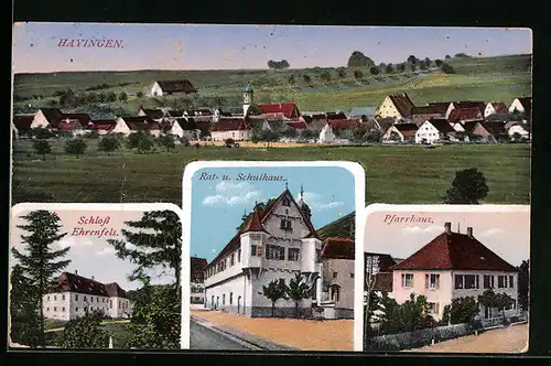 AK Hayingen, Rat- und Schulhaus, Pfarrhaus