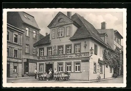 AK Eisenberg / Thüringen, Gasthaus Zum Trompeterschlösschen