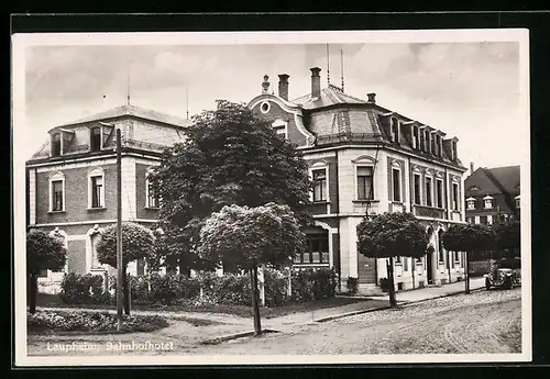 AK Laupheim, Partie am Bahnhofhotel