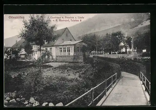 AK Ottenhöfen, Gasthaus u. Pension z. Linde v. E. Bertrand