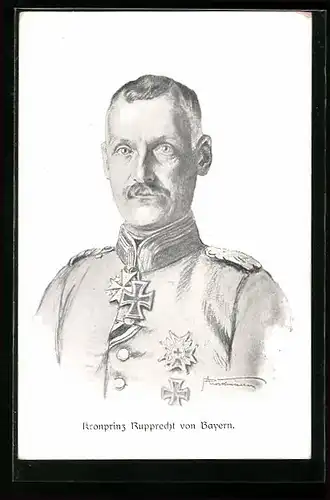 AK Kronprinz Rupprecht von Bayern im Portrait