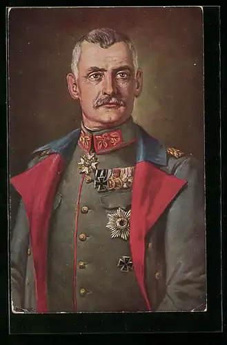 Künstler-AK Kronprinz Rupprecht von Bayern im Portrait