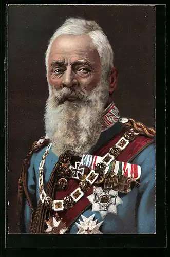 AK Prinzregent Luitpold von Bayern in Uniform mit Orden
