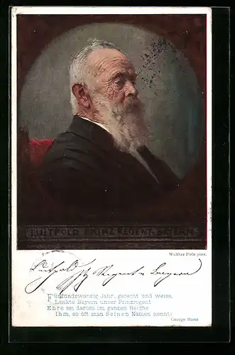 AK Porträt Prinzregent Luitpold von Bayern im Anzug