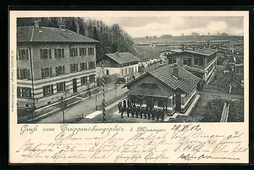 AK Münsingen, Truppenübungsplatz mit Soldaten