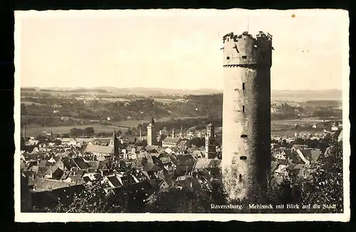 AK Ravensburg, Mehlsack mit Blick auf die Stadt