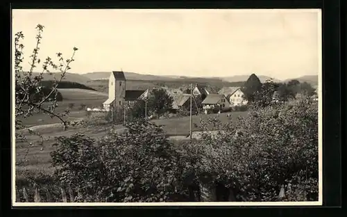 AK Saig i. Schwarzwald, Ortspartie mit Kirche