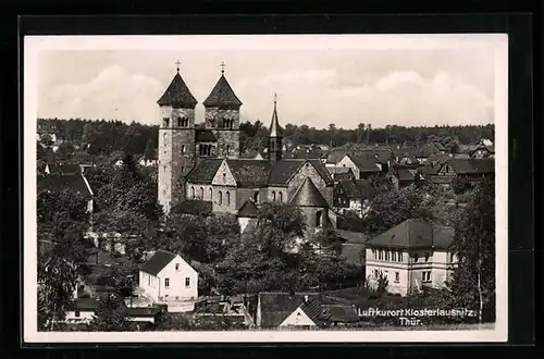 AK Klosterlausnitz /Thür., Ortspartie mit Kirche