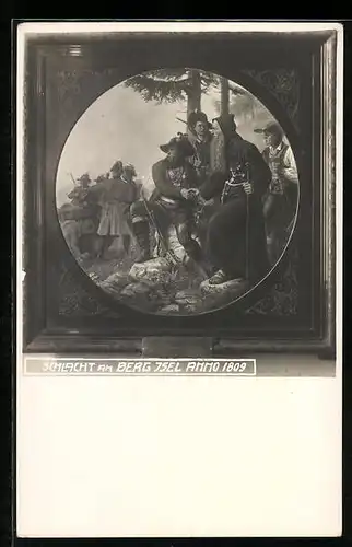 Künstler-AK Innsbruck, Andreas Hofer in der Schlacht am Berg Isel