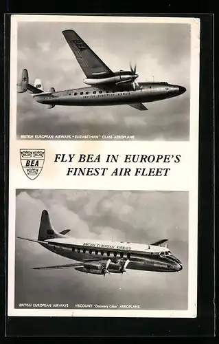 AK Elizabethan Class Aeroplane & Viscount Discovery Class Aeroplane, Passagierflugzeuge der BEA