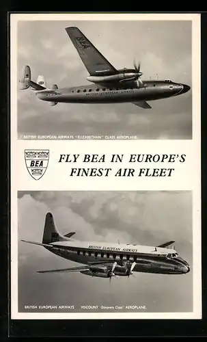 AK Elizabethan Class Aeroplane & Viscount Discovery Class Aeroplane, Passagierflugzeuge der BEA