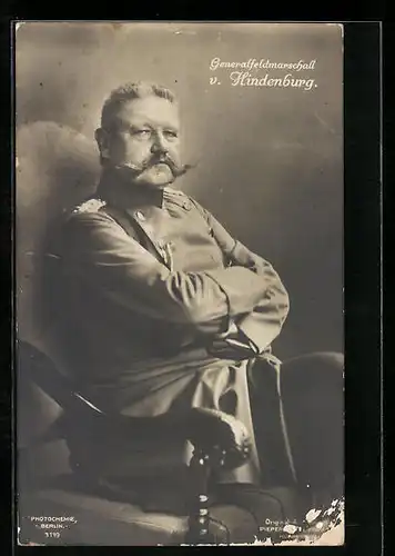 AK Generalfeldmarschall Paul von Hindenburg in Uniform