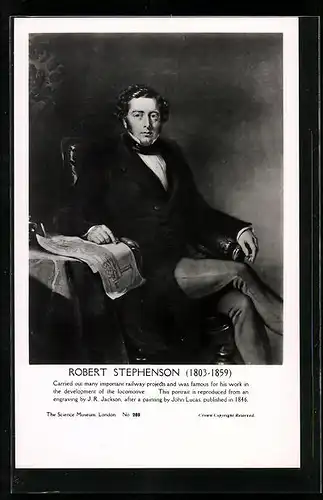 AK Portrait von Robert Stephenson, 1803-1859