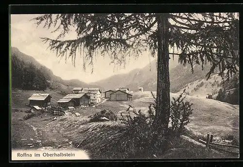 AK Roffna im Oberhalbstein, Gesamtansicht aus der Vogelschau