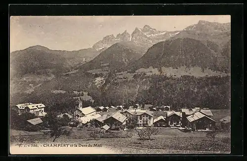 AK Champéry, Champéry et la Dent du Midi