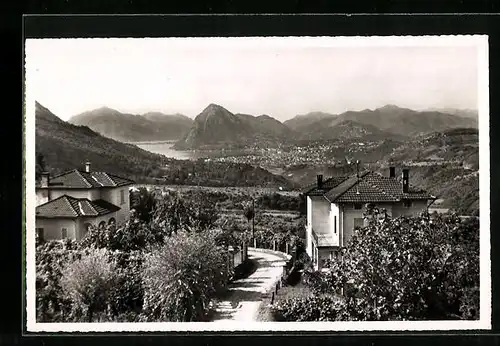 AK Sonvico, Sonvico vista verso Lugano e Mte. S. Salvatore