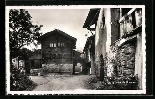 AK Montana, Strassenpartie im Dorf