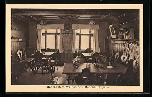 AK Jena, Rabenvaters Weinstube Rabenburg - Innenansicht