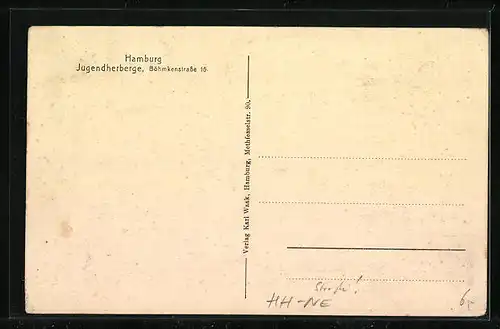 AK Hamburg-Neustadt, Küche in der Jugendherberge in der Böhmkenstrasse 15