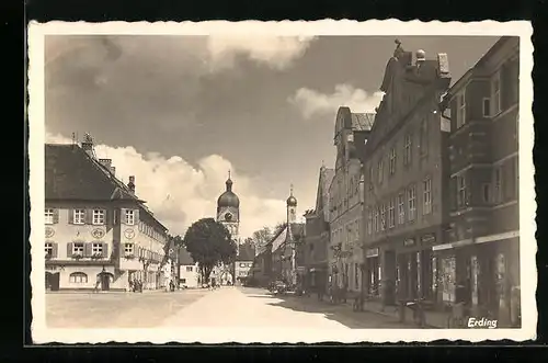 AK Erding, Strassenpartie im Ortskern