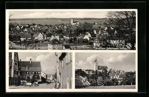 AK Dusslingen /Württ., Strassenpartie, Gesamtansicht