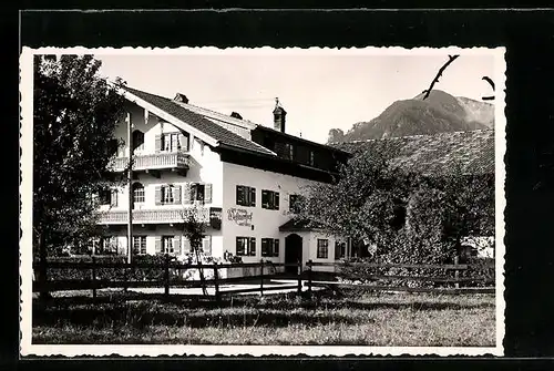AK Pettendorf bei Marquartstein, Pension-Kaffee Wessnerhof mit Eingang