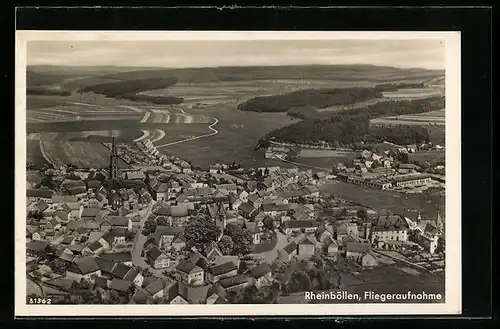 AK Rheinböllen / Hunsrück, Totalansicht vom Flugzeug aus