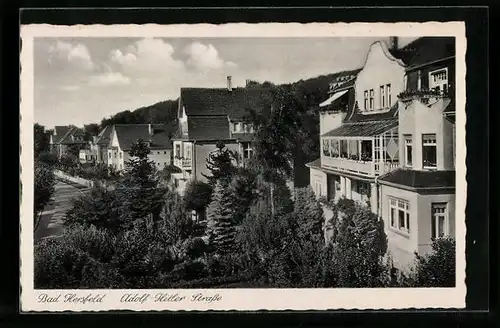 AK Bad Hersfeld, Strasse aus der Vogelschau