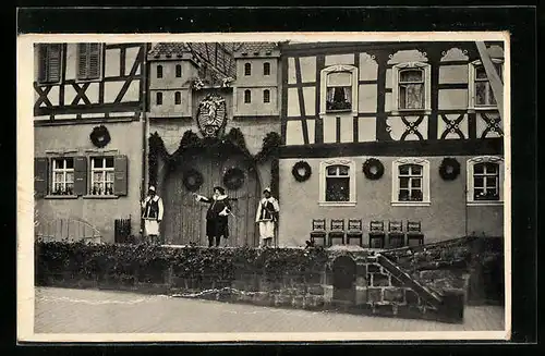 AK Münnerstadt, Heimatfestspiel Die Schutzfrau von Münnerstadt, Prolog des Bürgermeisters