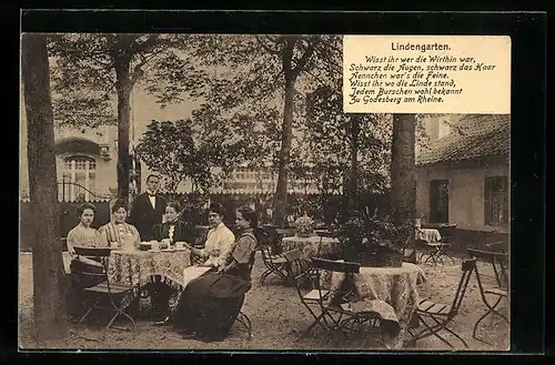 AK Bad Godesberg, Partie im Gasthof zum Lindengarten