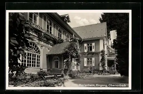 AK Obersasbach, Marienheim, Eingang