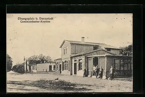 AK Darmstadt, Commandantur-Cantine auf dem Übungsplatz