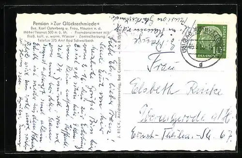 AK Hausen v. d. Höhe, Gasthof zur Glücksschmiede, Märchengarten, Gesamtansicht