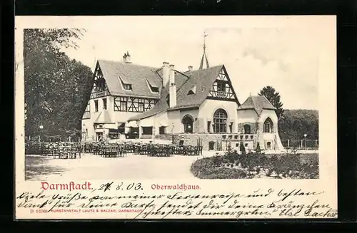AK Darmstadt, Gaststätte Oberwaldhaus mit Anlage