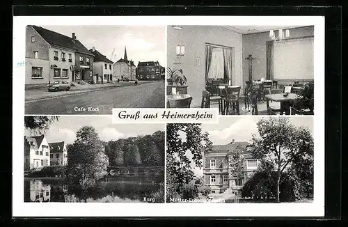 AK Heimerzheim, Strassenpartie mit Cafe Koch, Mütter-Erholungsheim