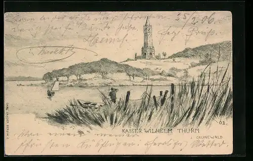 AK Berlin-Grunewald, Kaiser Wilhelm-Thurm