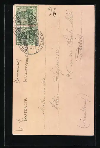 AK Berlin-Grunewald, Restaurant Hundekehle, Portal