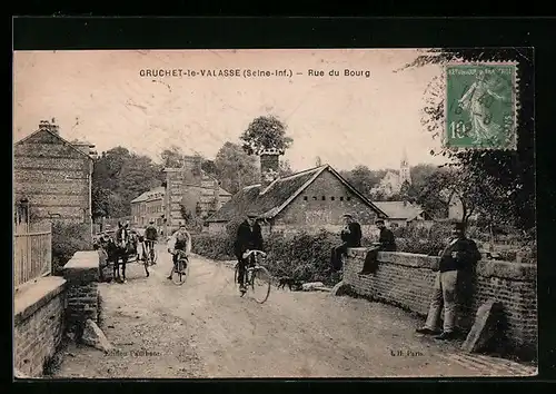 AK Gruchet-le-Valasse, Rue du Bourg